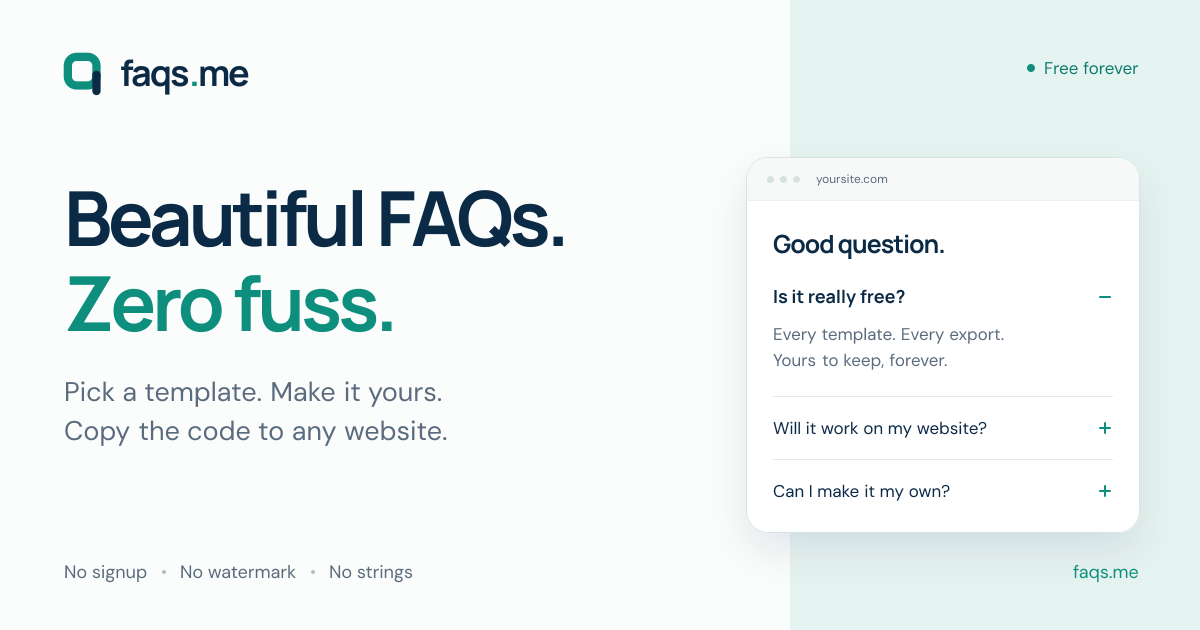 Show HN: Faqs.me – Let your AI agent build the FAQ properly